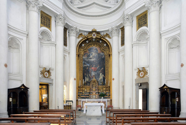 ボッロミーニ　サン・カルロ・アッレ・クァットロ・フォンターネ聖堂　インテリア