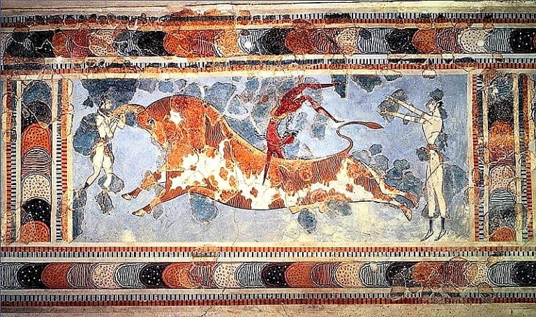 クノッソス宮殿　フレスコ画