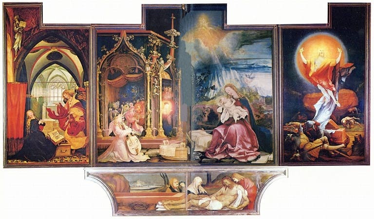 グリューネヴァルト　イーゼンハイムの祭壇画　受胎告知