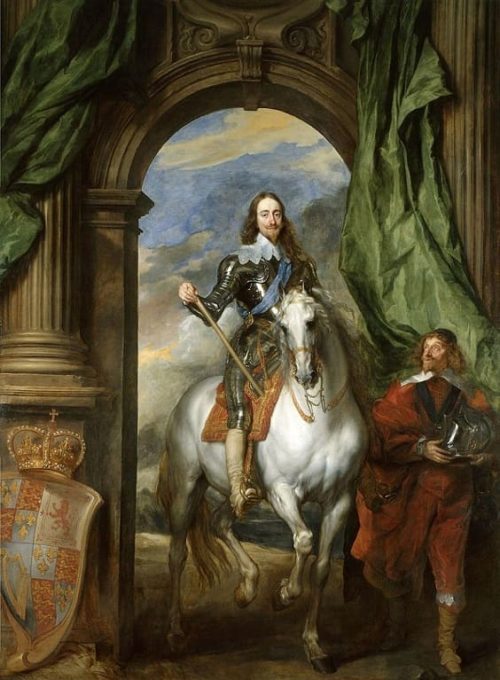 ヴァン・ダイク　馬上のチャールズ1世とサン・アントワープの領主の肖像