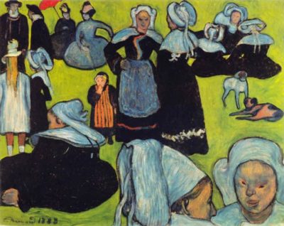 エミール・ベルナール　草地のブルターニュの女たち