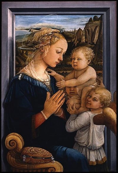 フィリッポ・リッピ　聖母子と二人の天使