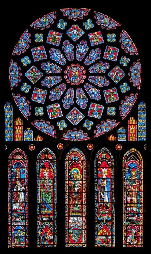 シャトル大聖堂　バラ窓　ステンドグラス